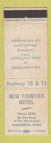 Matchbook Cover - New Frontier Motel Marquette IA WEAR