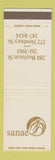 Matchbook Cover - Sanae Boston MA