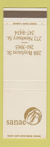 Matchbook Cover - Sanae Boston MA