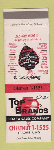 Matchbook Cover - Top Brands Soap Sales ST Louis MO spinning