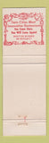 Matchbook Cover - Daddys Restaurant Bloomington MN