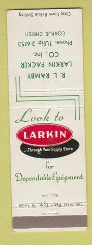 Matchbook Cover - RL Ramby Larkin Packer Corpus Christi TX WEAR