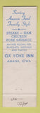 Matchbook Cover - Ox Yoke Inn Amana IA