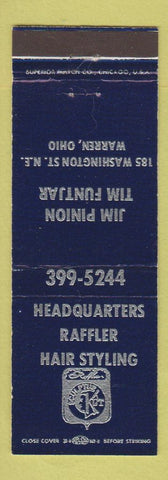 Matchbook Cover - Headquarters Raffler Hair Styling Warren OH