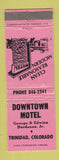 Matchbook Cover - Downtown Motel Trinidad Colorado WEAR