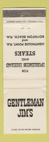 Matchbook Cover - Gentleman Jim's Lighthouse Point Boynton Beach FL WEAR