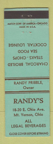 Matchbook Cover - andy's Restaurant Mount Vernon OH