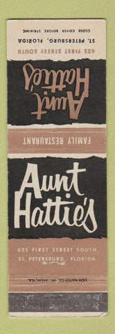 Matchbook Cover - Aunt Hattie's Restaurant St Petersburg FL WEAR