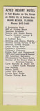 Matchbook Cover - Aztec Resort Motel Miami Beach FL