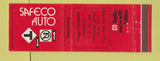 Matchbook Cover - Safeco Auto Insurance Hager Campbell Homosassa Springs FL