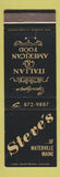 Matchbook Cover - Steve's Italian Restaurant Waterville ME