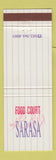 Matchbook Cover - Food Court Sarasa