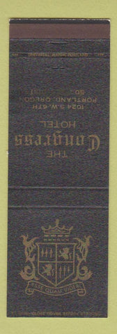 Matchbook Cover - Congress Hotel Portland OR WEAR