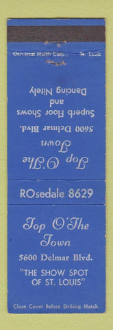 Matchbook Cover - Top o the Town St Louis MO