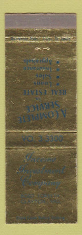 Matchbook Cover - Income Investment Company Clayton MO loans real estate