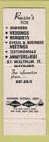 Matchbook Cover - Russo's Restaurant Maynard MA