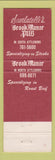 Matchbook Cover - Brook Manor Pub South Attleboro MA