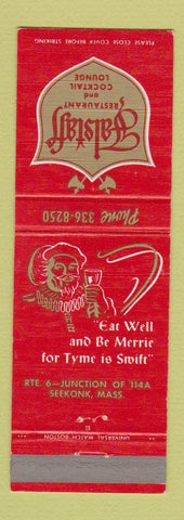Matchbook Cover - Falstaff Restaurant Seekonk MA