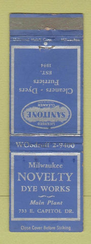 Matchbook Cover - Milwaukee Novelty Dye Works WI cleaners WEAR