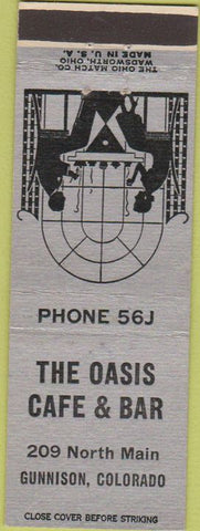 Matchbook Cover - Oasis Cafe Bar Gunnison CO