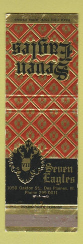 Matchbook Cover - Seven Eagles Des Plaines IL