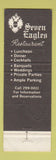 Matchbook Cover - Seven Eagles Des Plaines IL