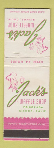 Matchbook Cover - Jack's Waffle Shop Bishop CA WEAR