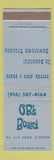 Matchbook Cover - O'B's Board Truckee CA WEAR