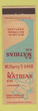 Matchbook Cover - AL Mathias Catering Baltimore MD WEAR