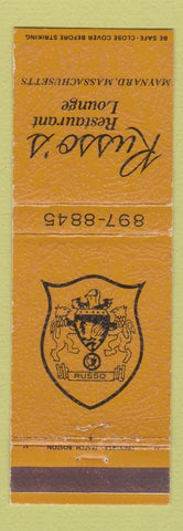 Matchbook Cover - Russo's Restaurant Maynard MA