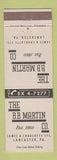 Matchbook Cover - BB Martin Lancaster PA Lumber Millwork