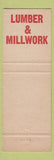 Matchbook Cover - BB Martin Lancaster PA Lumber Millwork