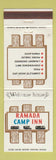 Matchbook Cover - Ramada Camp Inn