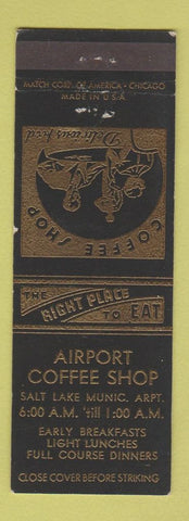 Matchbook Cover - Airport Coffee Shop Salt Lake City UT WEAR