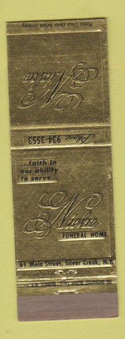 Matchbook Cover - Nicke Funeral Home Silver Creek NY