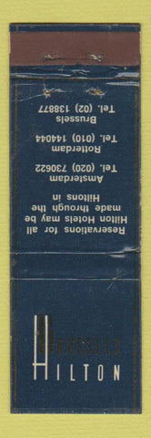 Matchbook Cover - Brussels Hilton Belgium WEAR