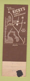 Matchbook Cover - Ricky's Family Restaurant San Diego CA