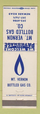 Matchbook Cover - Mount Vernon Bottled Gas OH