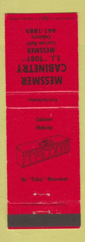 Matchbook Cover - Messmer Cainetry EJ Toby Messmer