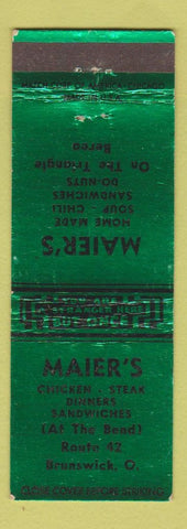 Matchbook Cover - Maier's Restaurant Brunswick OH