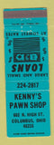 Matchbook Cover - Kenny's Pawn Shop Columbus OH WEAR