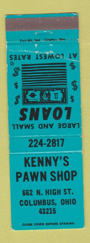 Matchbook Cover - Kenny's Pawn Shop Columbus OH WEAR