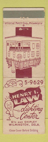 Matchbook Cover - Henry Law Lighting Center Wilmington DE WORN