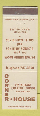 Matchbook Cover - Corner House Restaurant Chicago IL