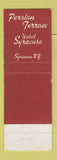 Matchbook Cover - Persian Terrace Hotel Syracuse NY WEAR