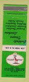 Matchbook Cover - The Village Pump Indianapolis IN