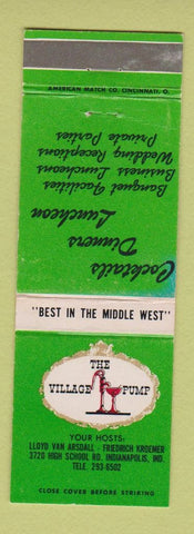 Matchbook Cover - The Village Pump Indianapolis IN