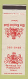 Matchbook Cover - English Pub Miami FL Jamaica Inn Restaurant