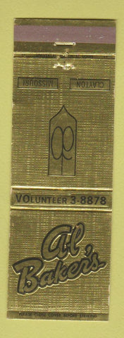 Matchbook Cover - Al Baker's Clayton MO