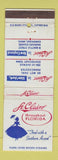 Matchbook Cover - St Clairs Cambridge MA Miami FL Pompano Beach Fort Lauderdale